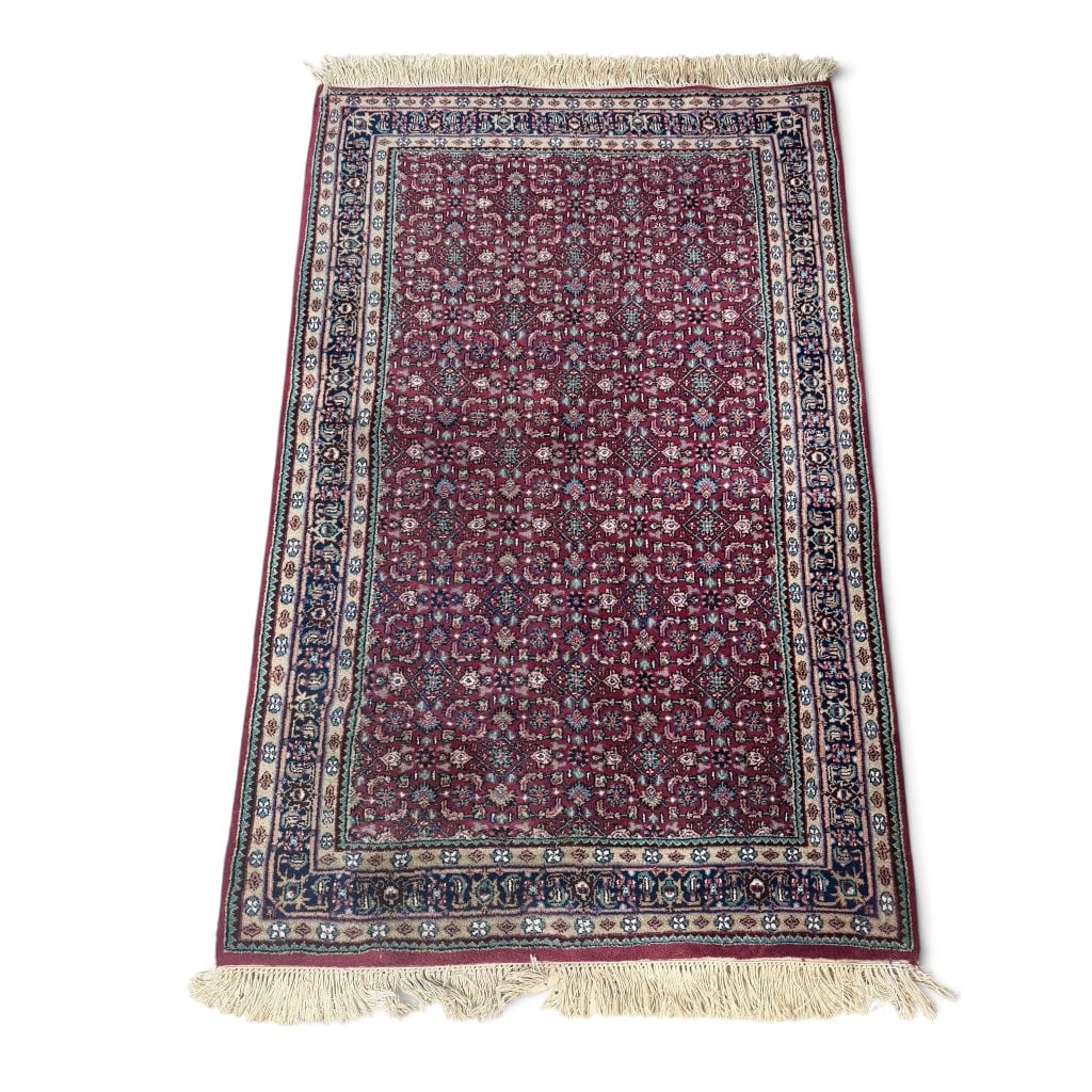 Hand-Knotted Oushak-Style Wool Rug, 9 ft. 2 in. x 6 ft. 10 in.: Origin: Probably South or West Asia Date: Late 20th or early 21st century Period/Style: Oushak and Ziegler inspired floral design Materials: Wool pile on a cotton foundation Form: Rectangular