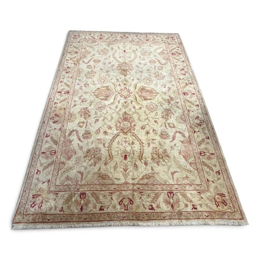 Hand-Knotted Herati-Pattern Wool Rug, 6 ft. 5 in. x 3 ft. 9 in.: Origin: Probably South or West Asia Date: Late 20th or early 21st century Period/Style: Persian-style Herati floral design Materials: Wool pile on a cotton foundation Form: Rectangular area rug