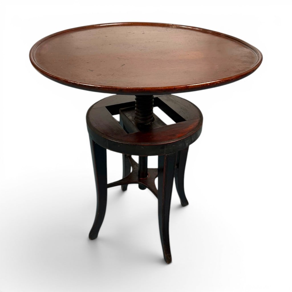 Adjustable Mahogany Library Table: Origin: American Date: Circa 1880-1910 Period/Style: Late Victorian, Classical Revival Materials: Mahogany and mixed secondary woods Description: American mahogany adjustable library or reading table,