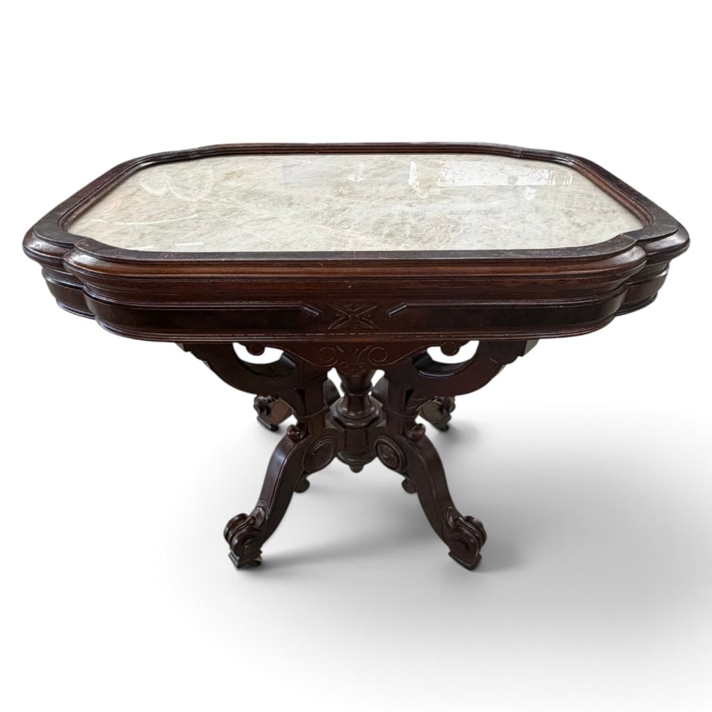 Renaissance Revival Marble-Top Table - 3
