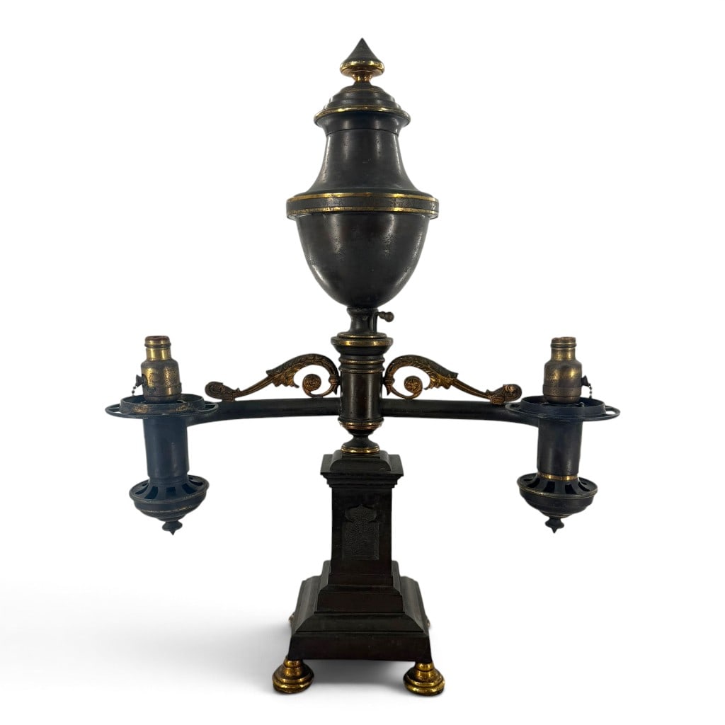 Classical Double-Arm Argand Lamp, Electrified - 5
