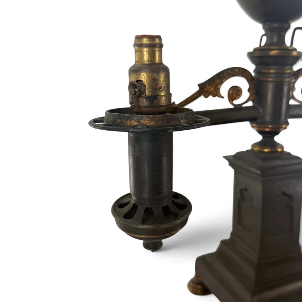 Classical Double-Arm Argand Lamp, Electrified - 8