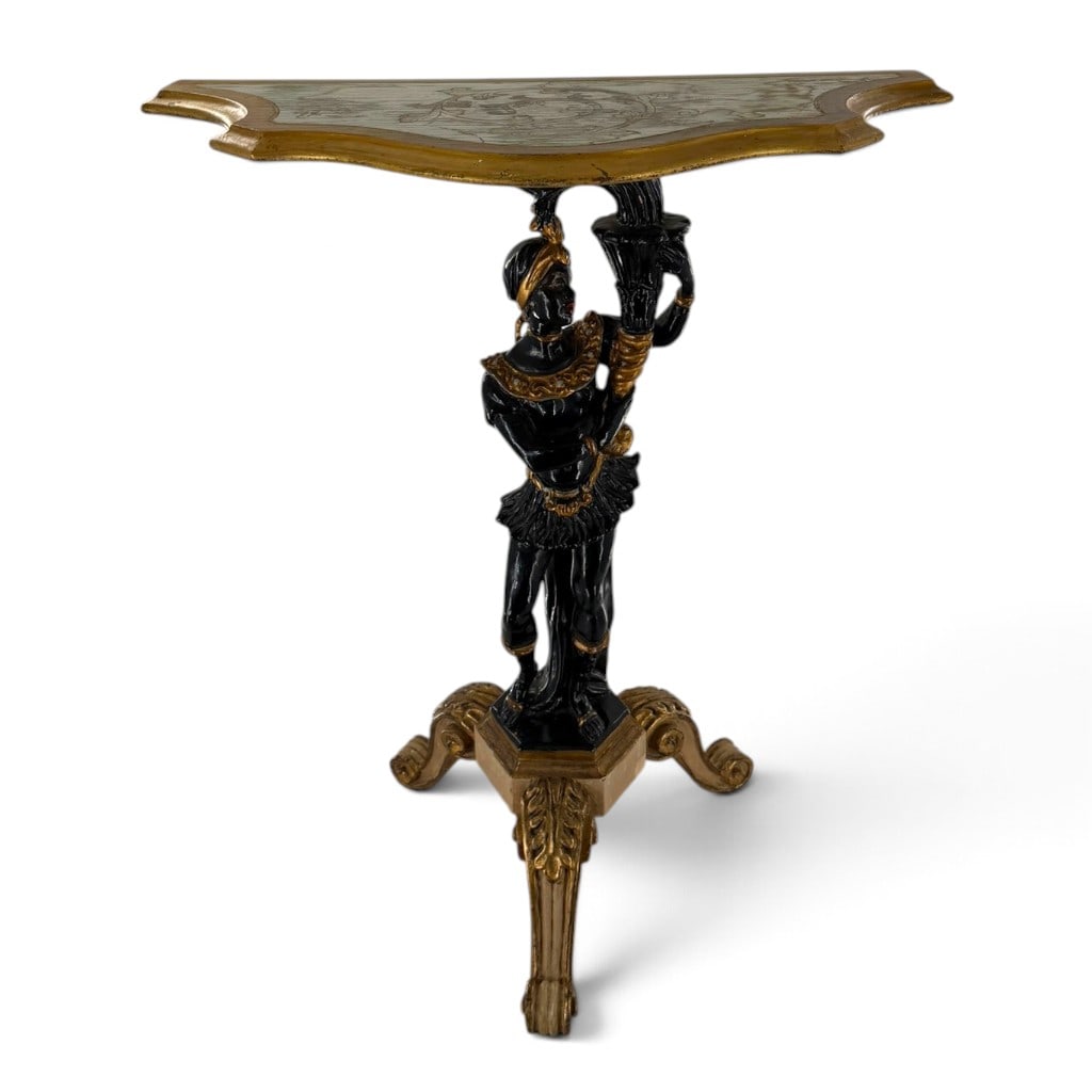 Italian Venetian Blackamoor Figural Console Table (1 of 9)