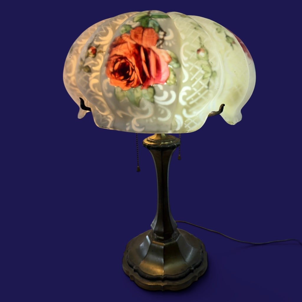 Pairpoint C3063 Rose Puffy Table Lamp - 10