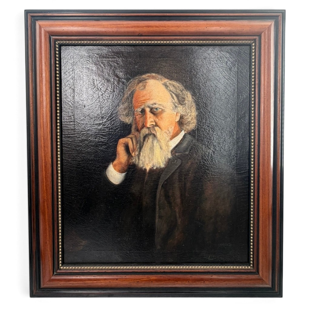 William Cullen Bryant Portrait, 19th C.: Origin: American Date: Late 19th century Period/Style: Victorian portraiture Artist: Unidentified American artist Subject: William Cullen Bryant (1794-1878) Materials: Oil on canvas in a later wood