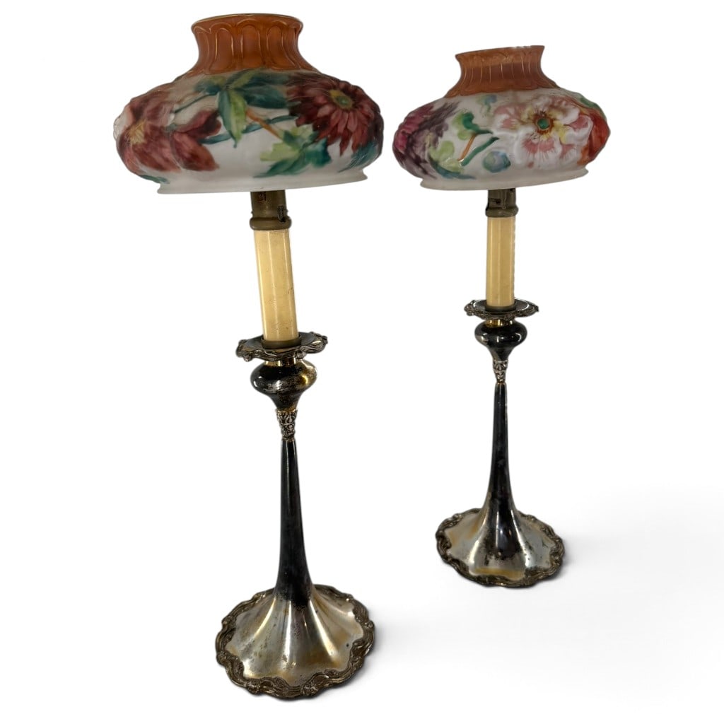 Attributed Pairpoint Shades on Apollo Bases - 3