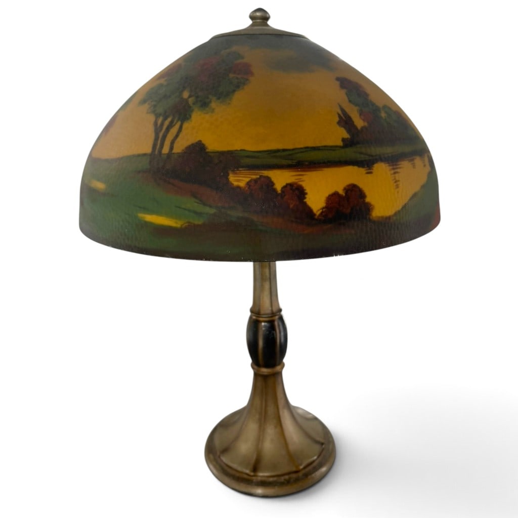Jefferson Reverse-Painted Landscape Lamp - 2