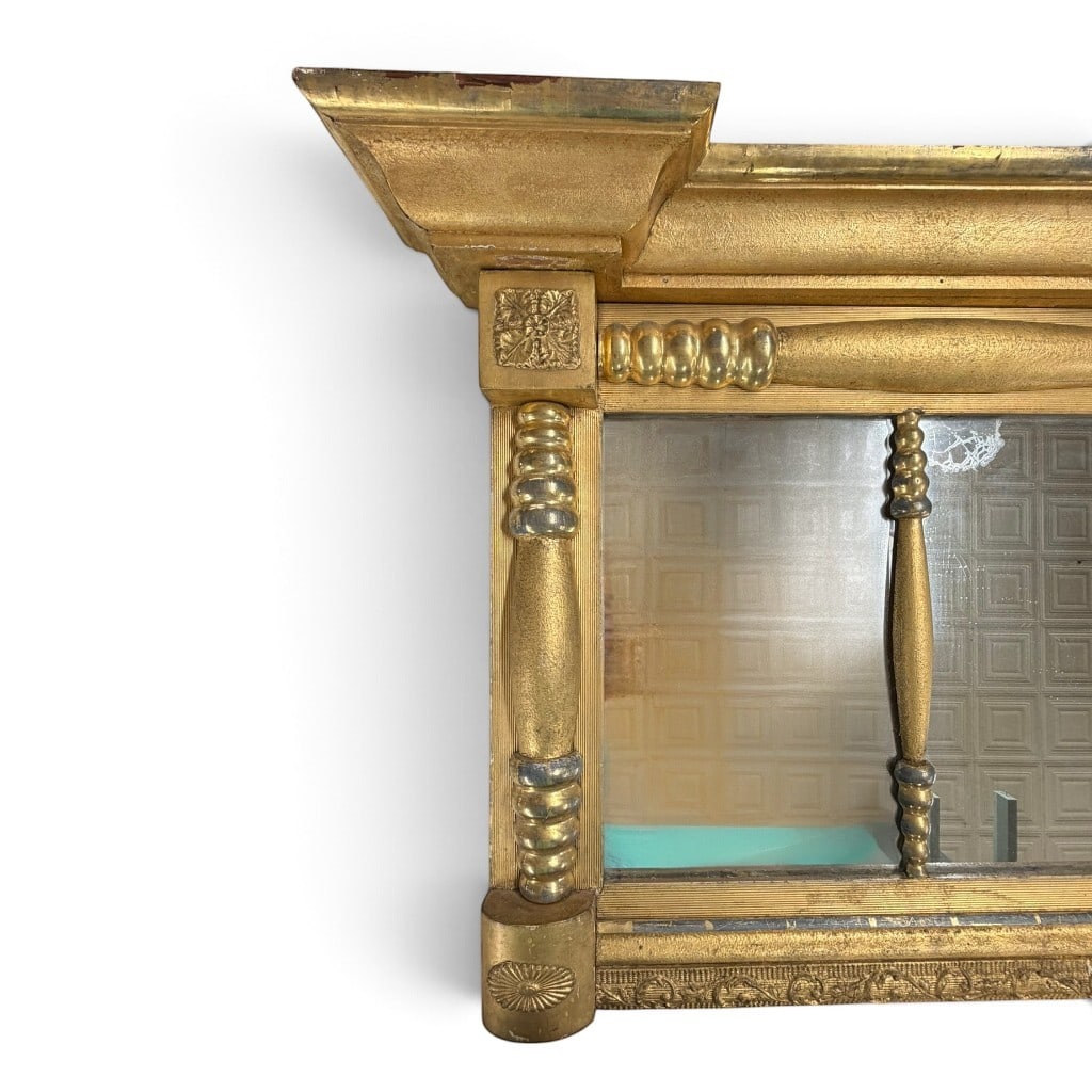 American Classical Gilt Overmantel Mirror - 2
