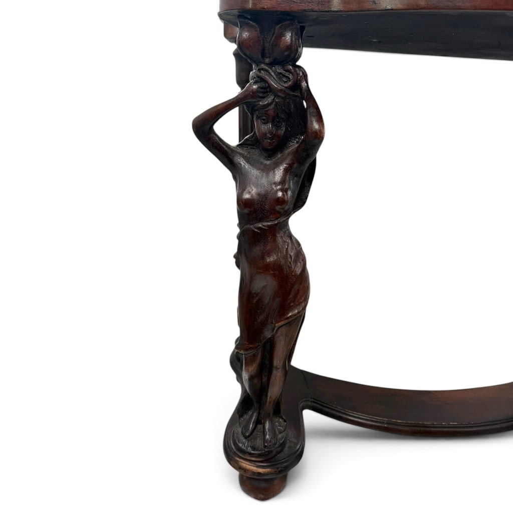 Continental Caryatid Marble-Top Console - 3
