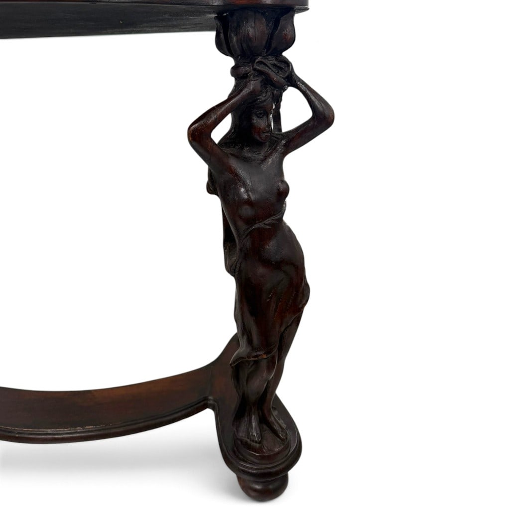 Continental Caryatid Marble-Top Console - 4