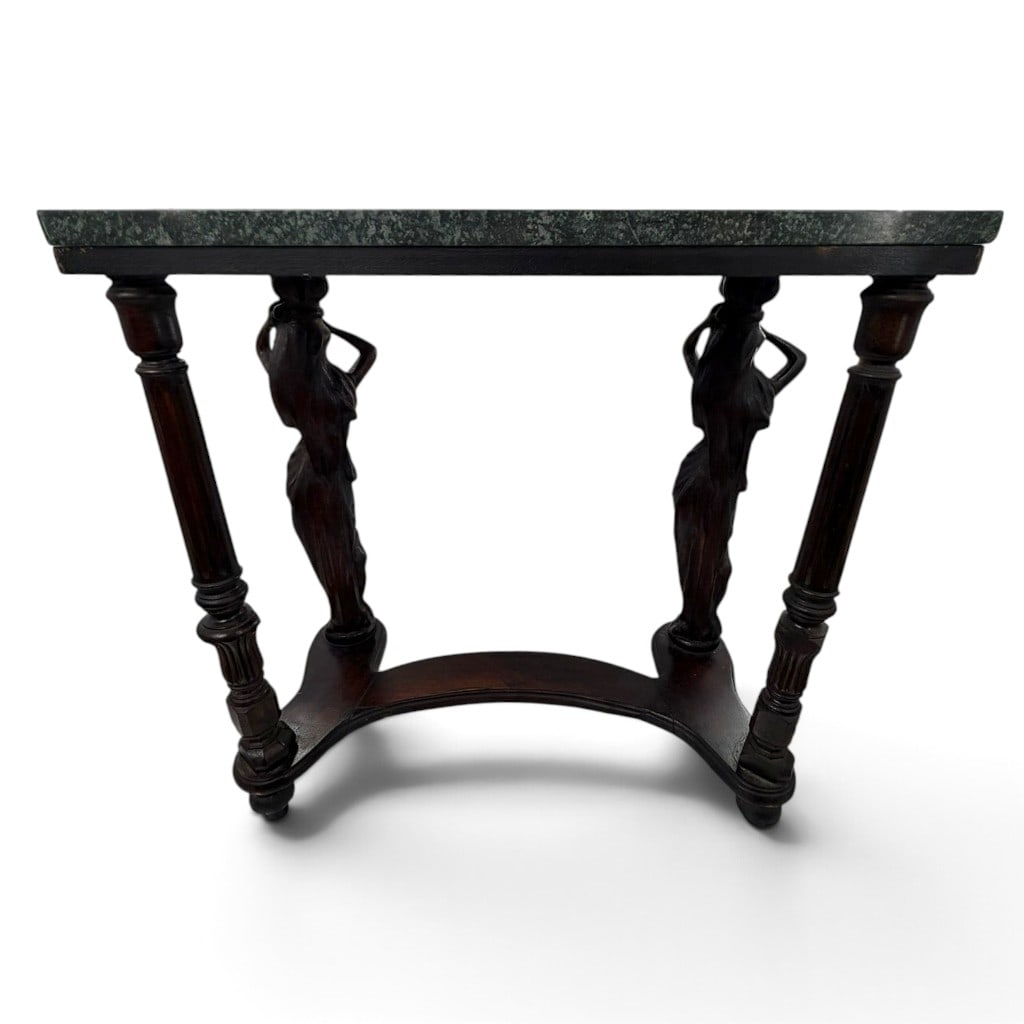 Continental Caryatid Marble-Top Console - 5
