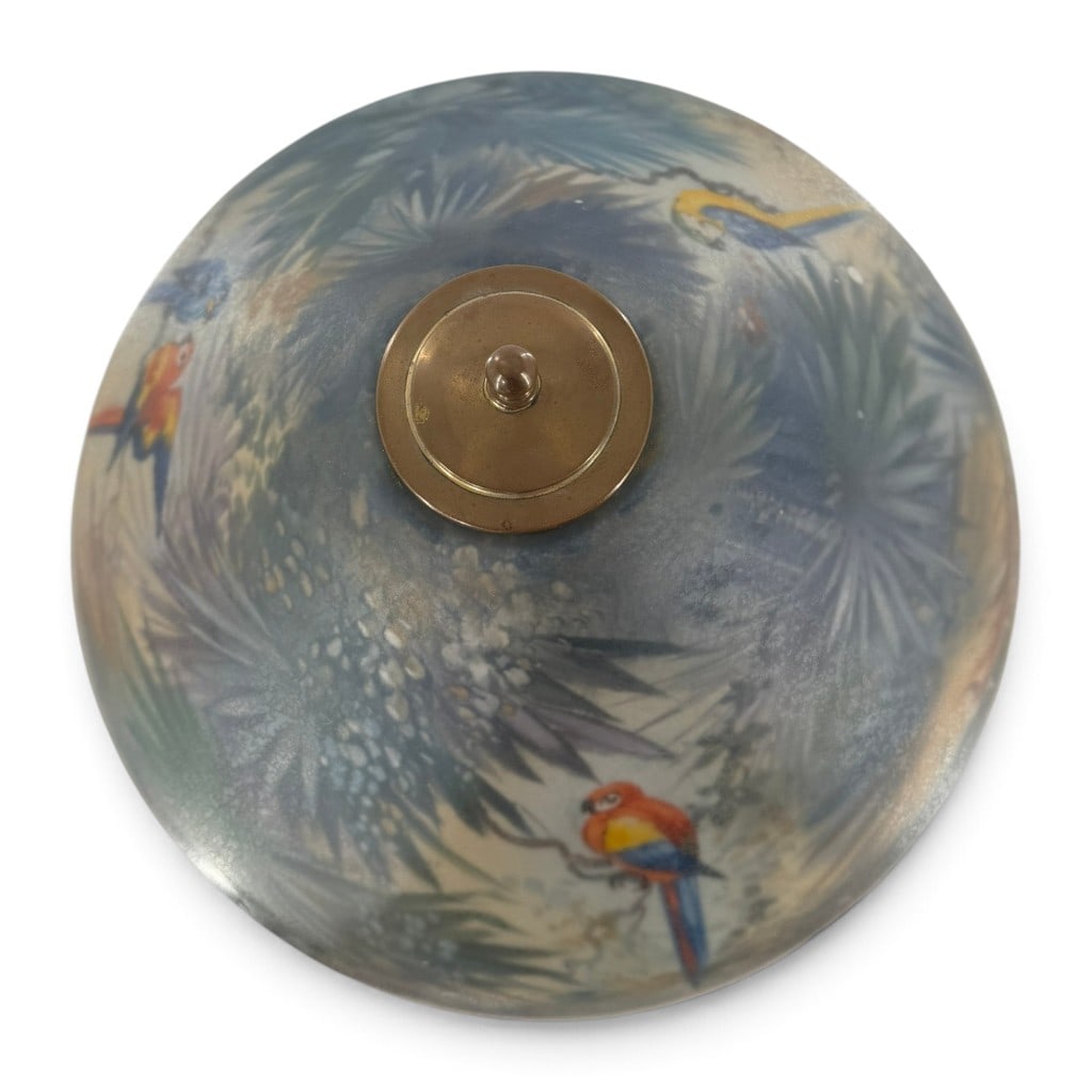 Pairpoint Jungle Bird Reverse-Painted Lamp - 5