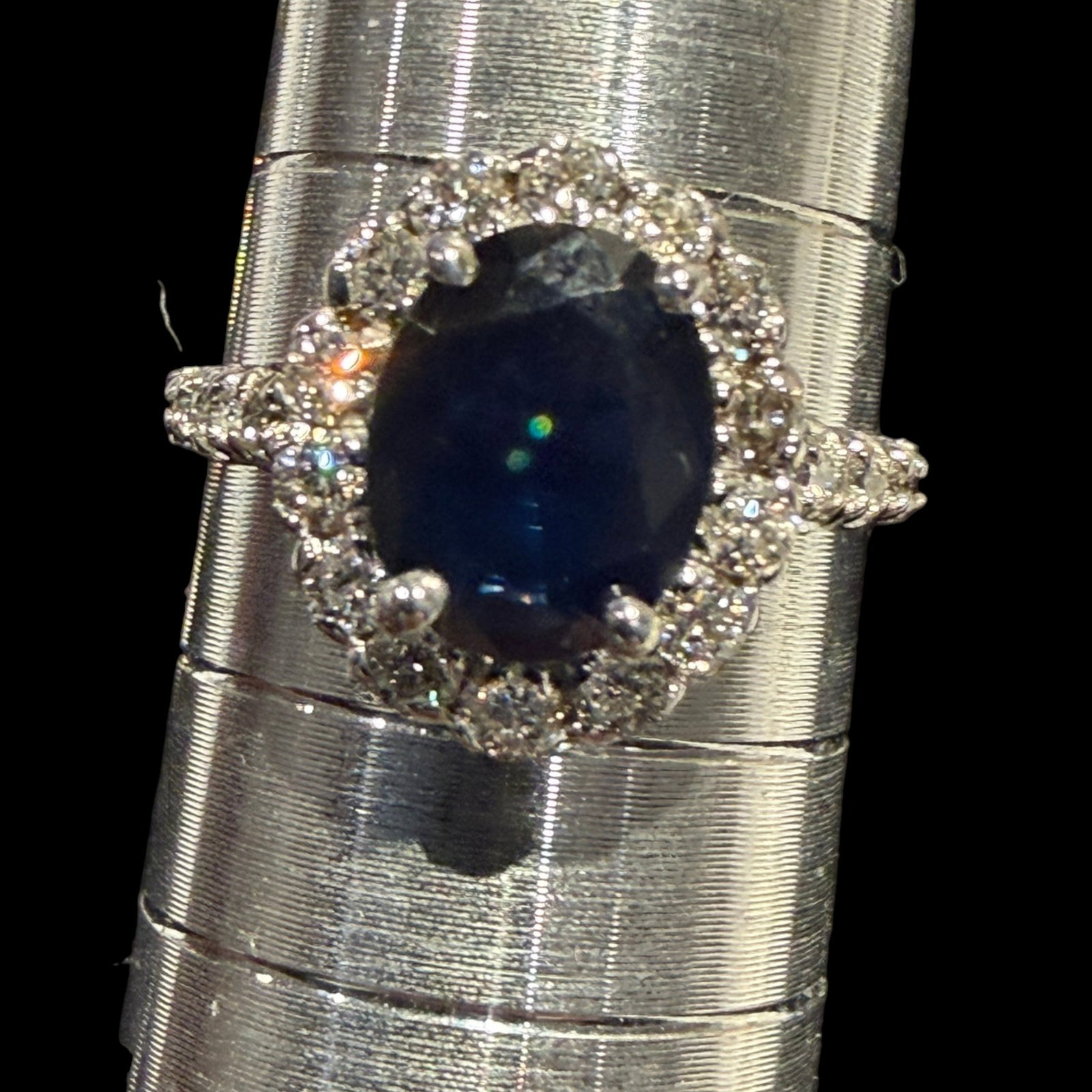14K Sapphire and Diamond Ring - 6