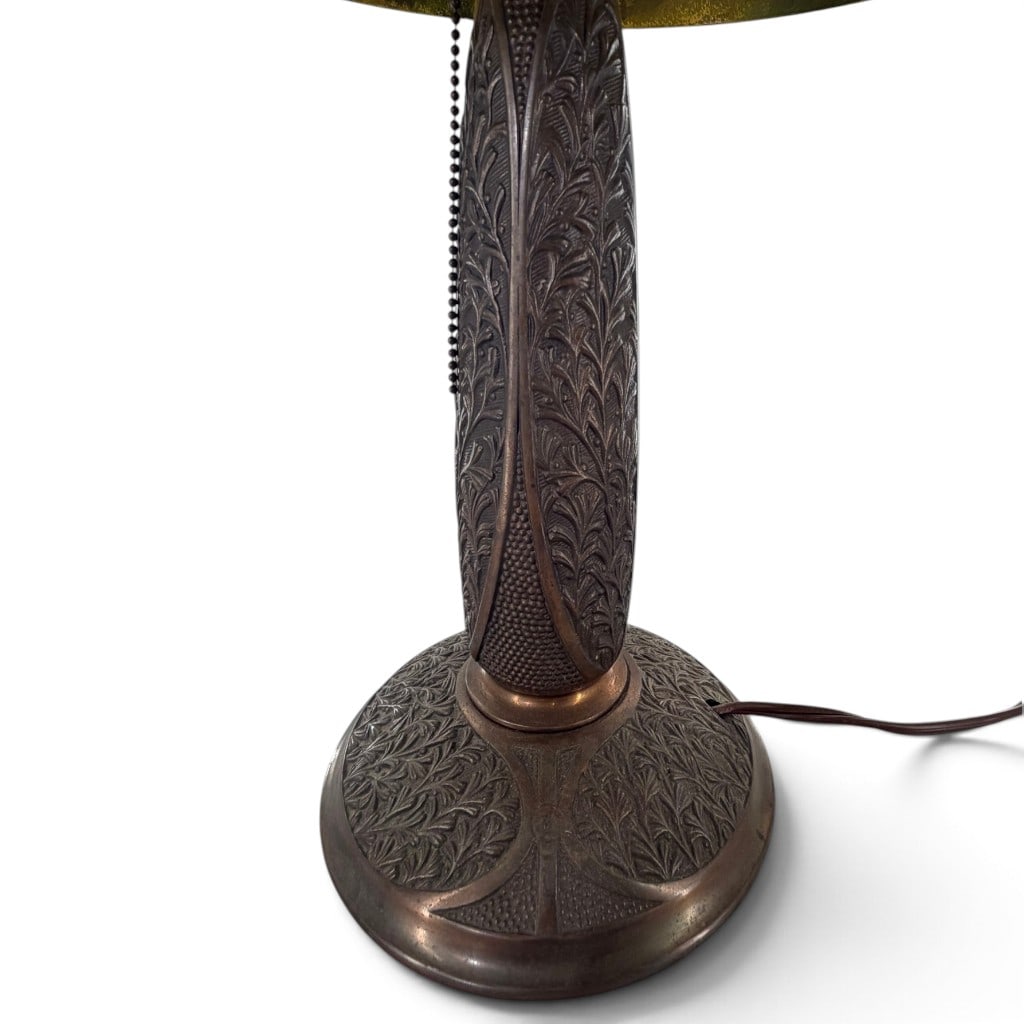 Reverse-Painted Scenic Glass Table Lamp - 6