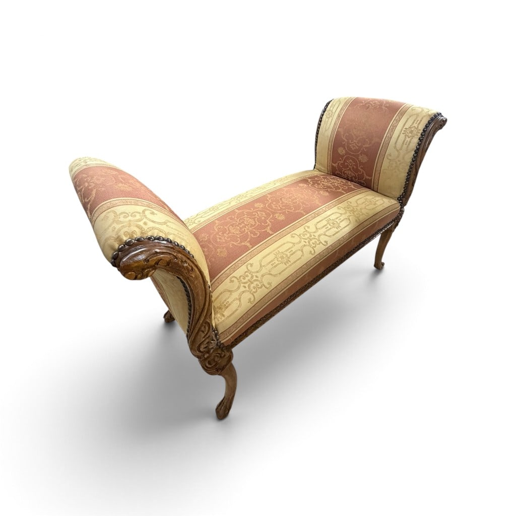 Carved Oak Double-Ended Window Bench - 2