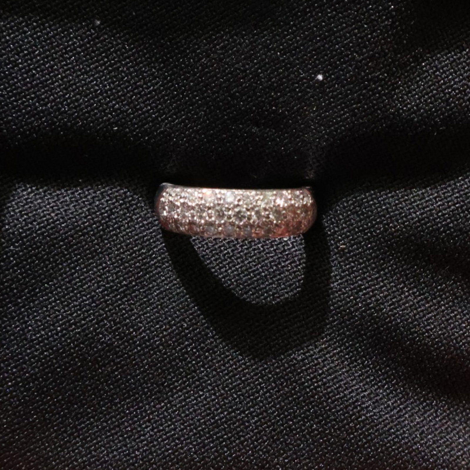 Platinum Diamond Band, 0.60 CTW: Date: Late 20th to early 21st century Materials: Platinum and diamonds Form: Band ring Description: A platinum band ring set across the top with a graduated line of diamonds. The consignor inventory