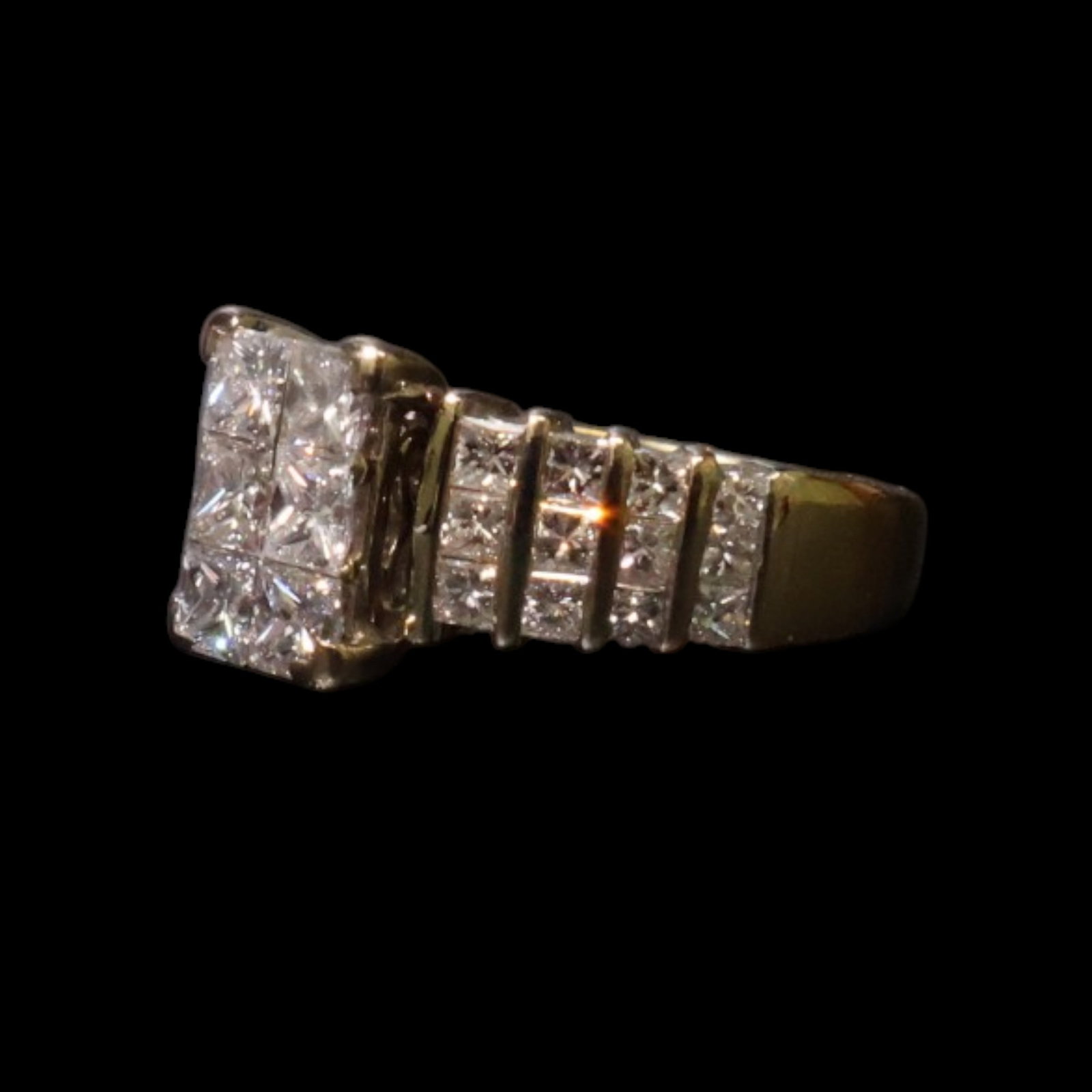 14K Yellow Gold Diamond Ring - 2