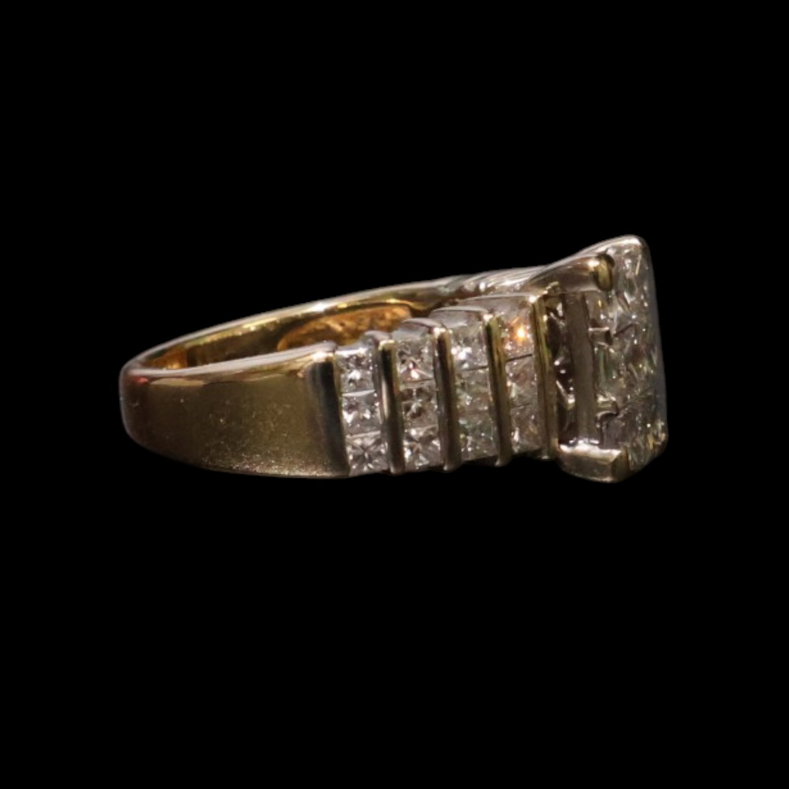 14K Yellow Gold Diamond Ring - 3