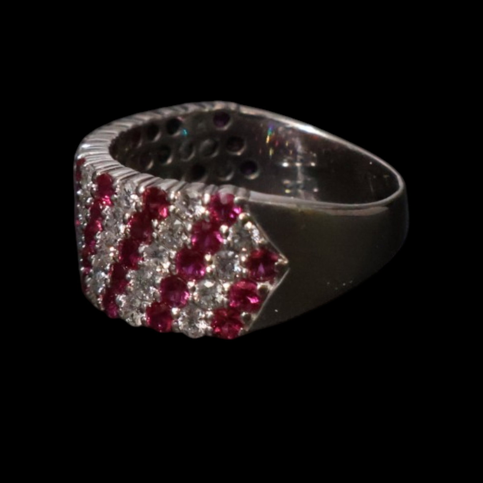 Platinum Ruby and Diamond Ring - 2