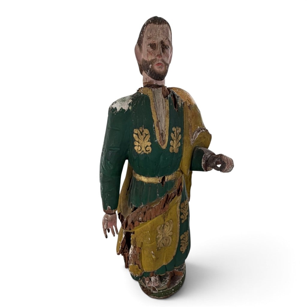 Spanish Colonial Polychrome Wood Santo (1 of 7)