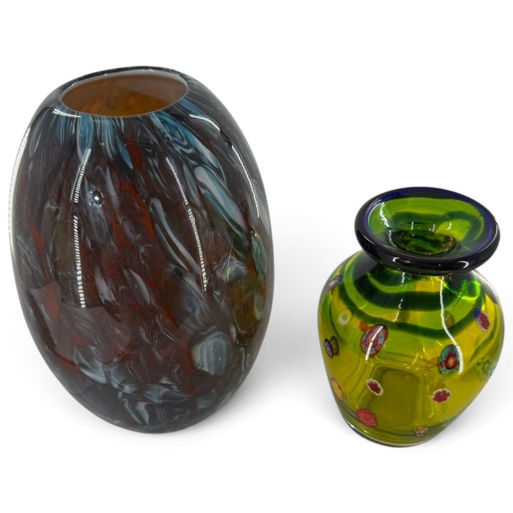 Two Murano-Style Handblown Glass Vases (1 of 7)