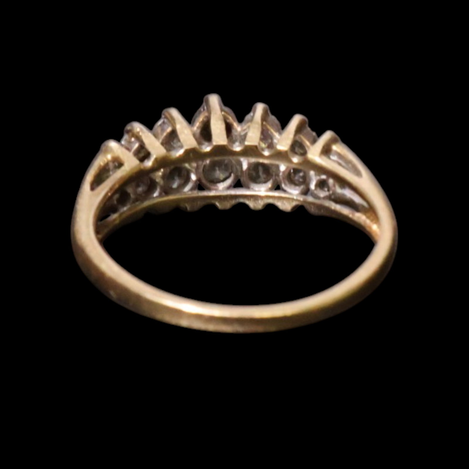 Yellow Gold Double-Row Diamond Ring - 2