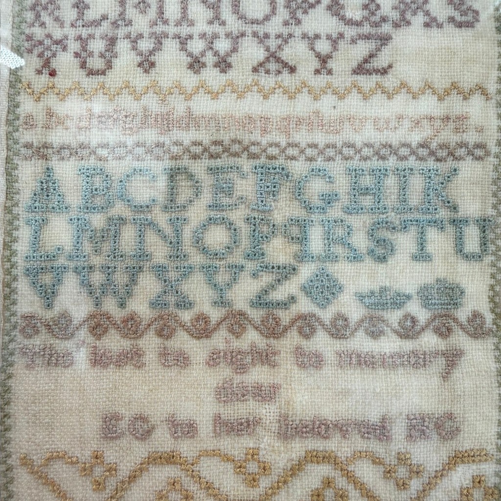 19th C. American Alphabet Sampler - 3