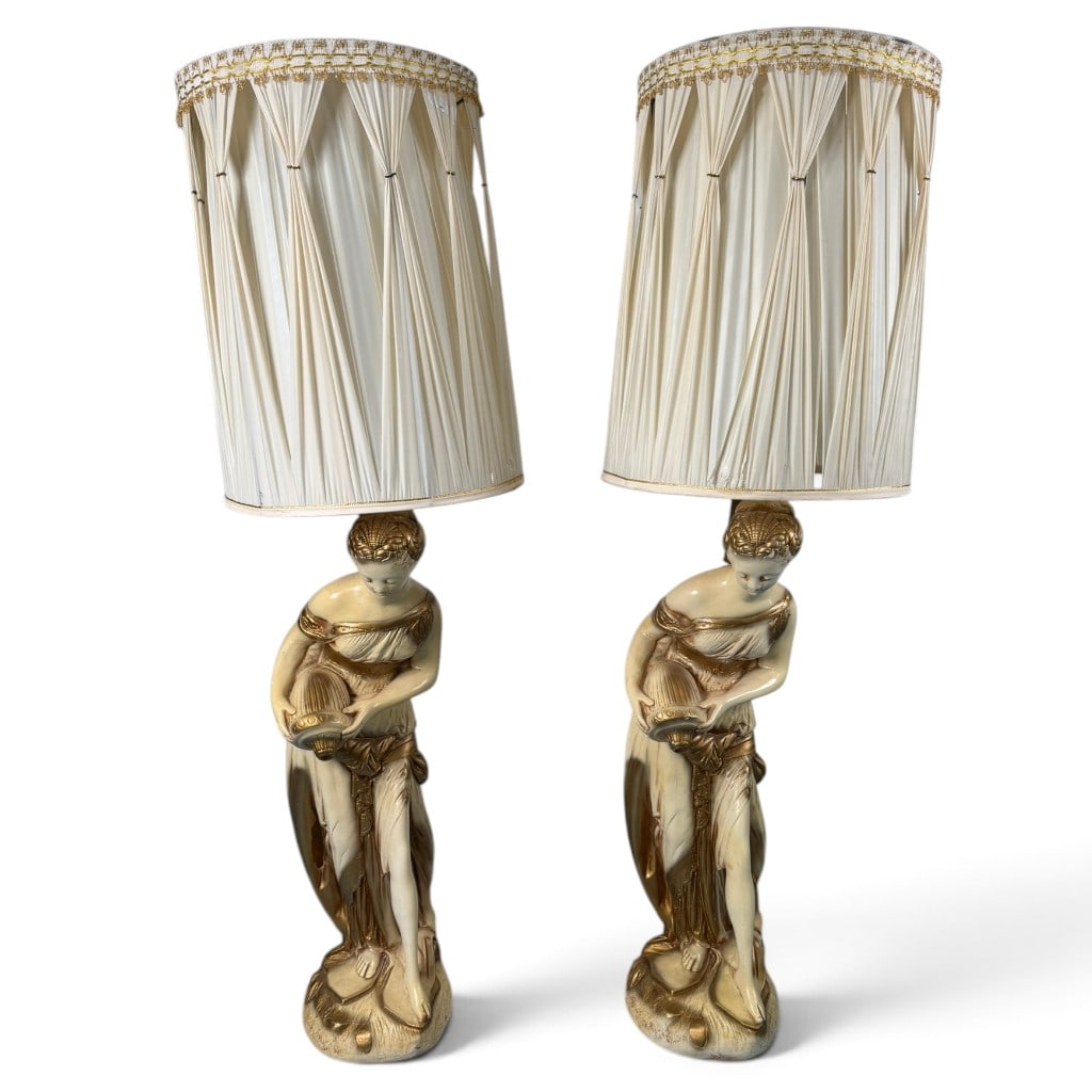 Pair Neoclassical Figural Floor Lamps (1 of 8)