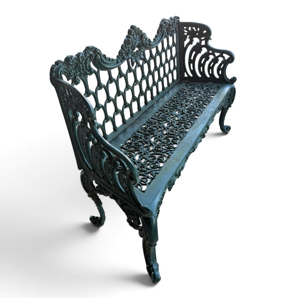 Rococo Revival-Style Garden Bench - 2