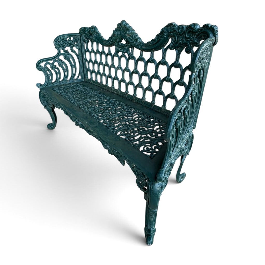 Rococo Revival-Style Garden Bench - 3