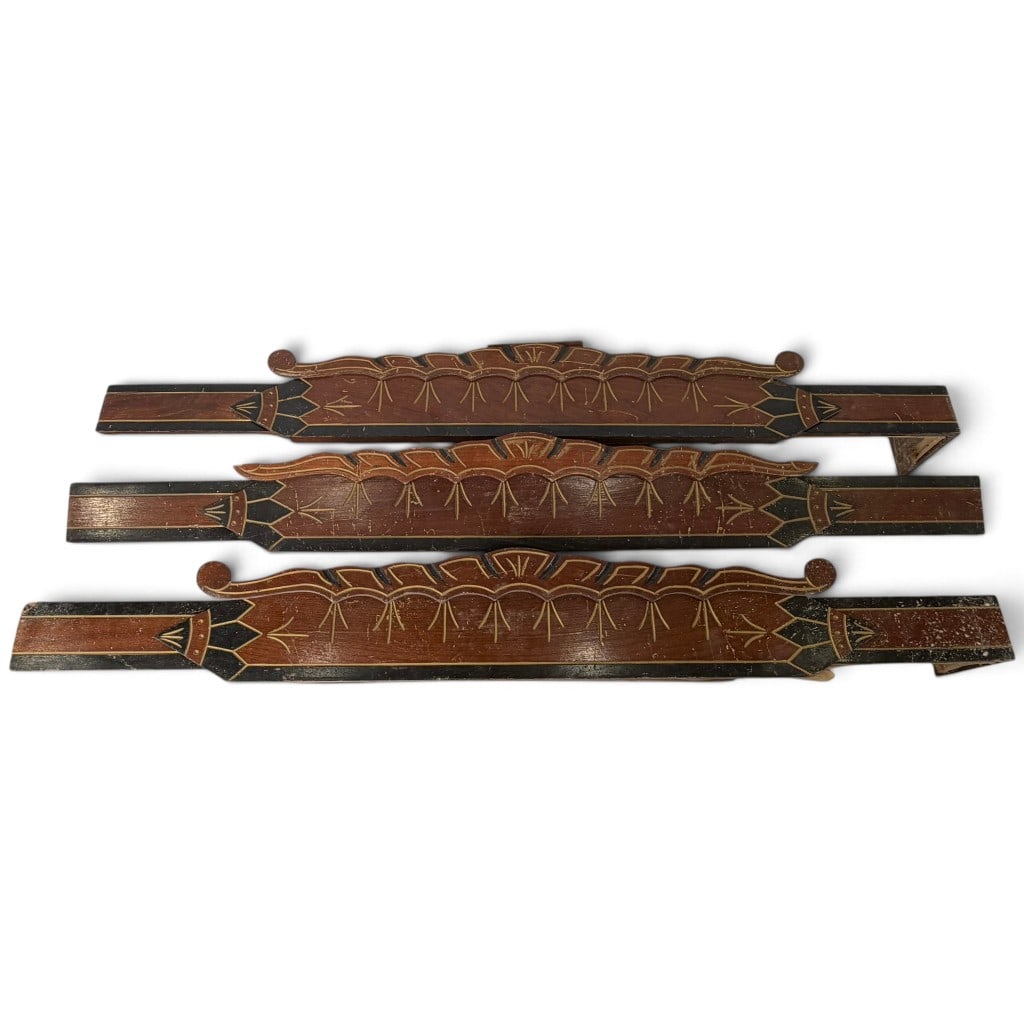 Three Victorian Painted Curtain Cornices (1 of 4)