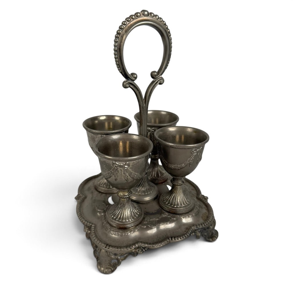 Silverplate Four-Cup Egg Cruet (1 of 7)