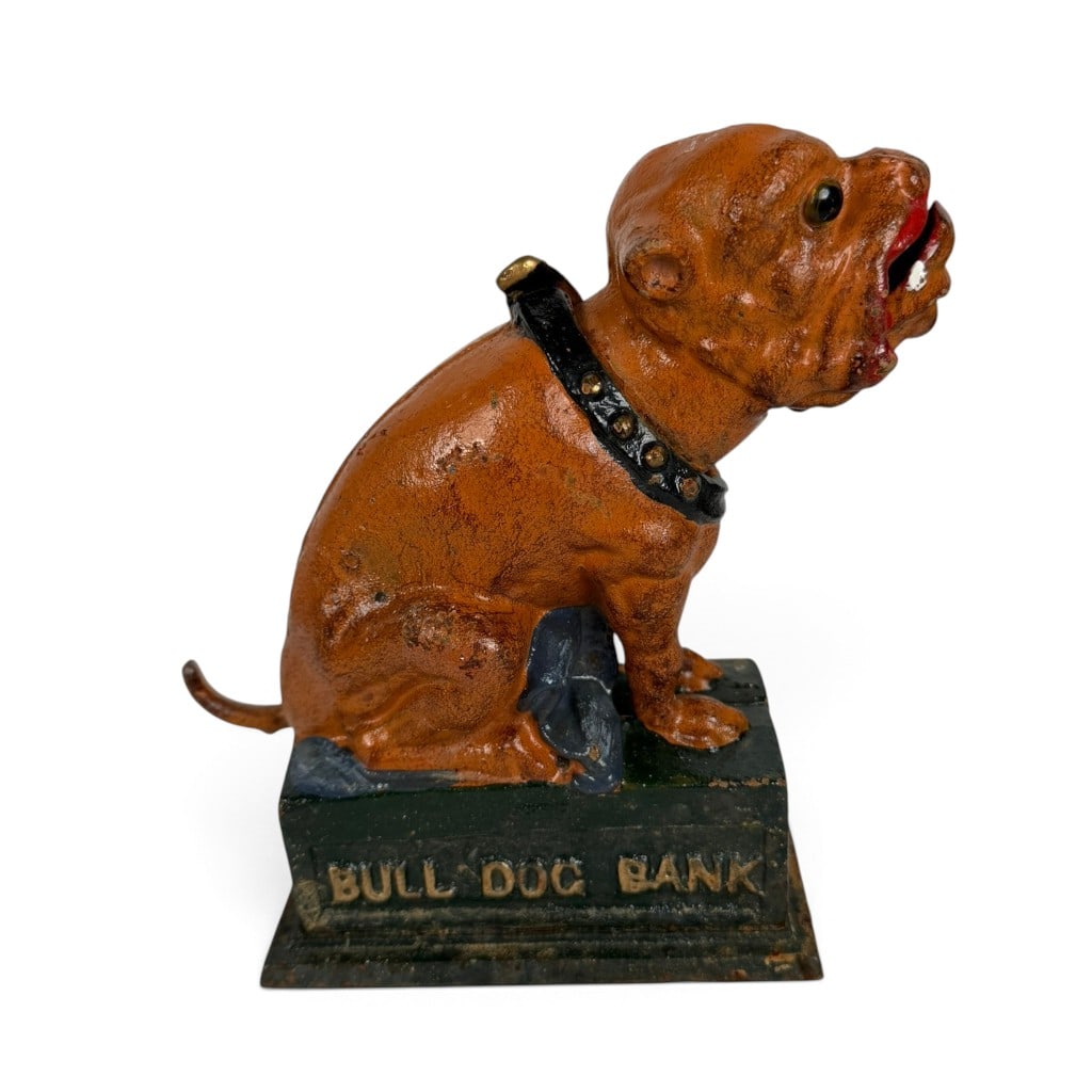 Book of Knowledge Cast-Iron Bulldog Bank (1 of 4)