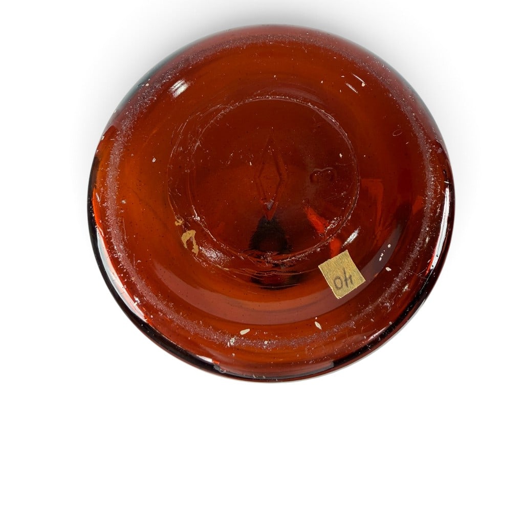 Pair Large Amber Apothecary Bottles - 4