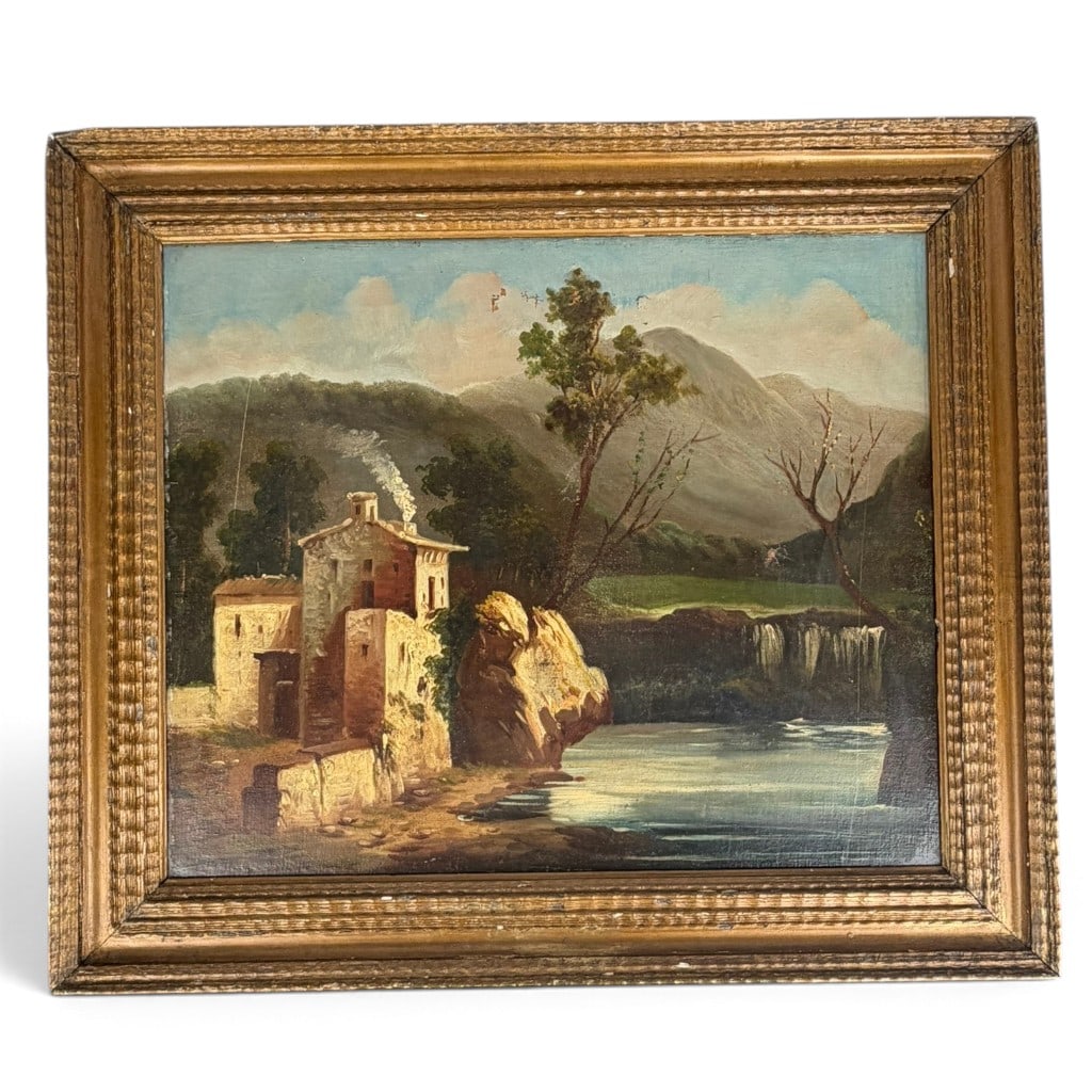 Philip Reinagle Landscape: Origin: British Date: Late 18th to early 19th century Period/Style: Romantic landscape Maker: Philip Reinagle (British, 1749-1833) Materials: Oil on canvas Form: Landscape pa