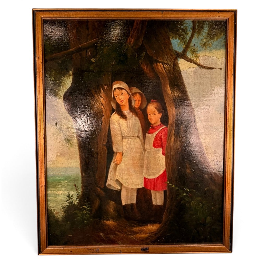 Signed Eckardt Continental Genre Scene: Origin: Continental Europe Date: Late 19th to early 20th century Period/Style: Genre painting Maker: Eckardt Materials: Oil on canvas Form: Figural genre scene Descripti