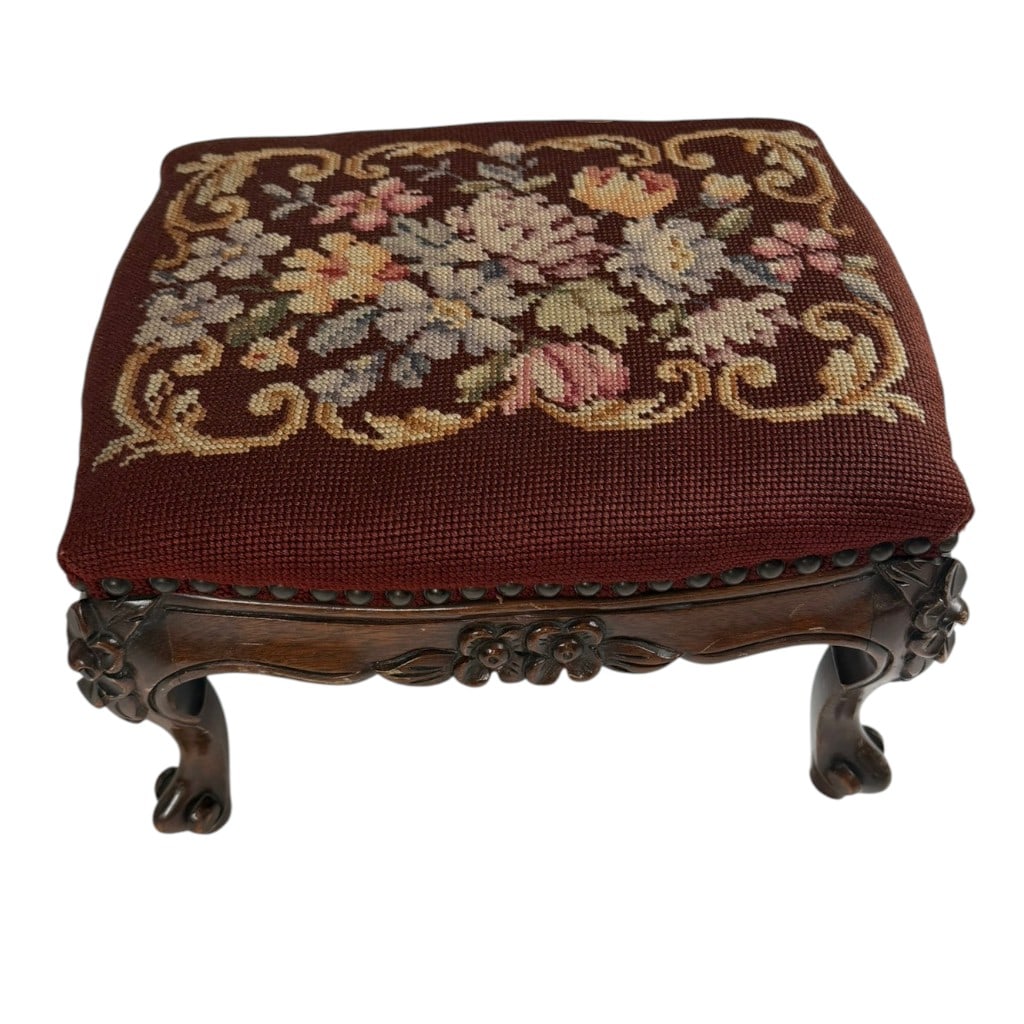 Four Needlepoint-Upholstered Stools - 5