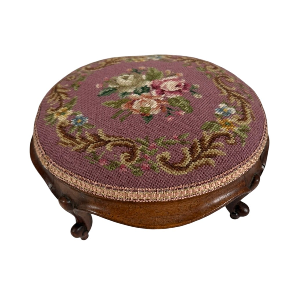 Four Needlepoint-Upholstered Stools - 7