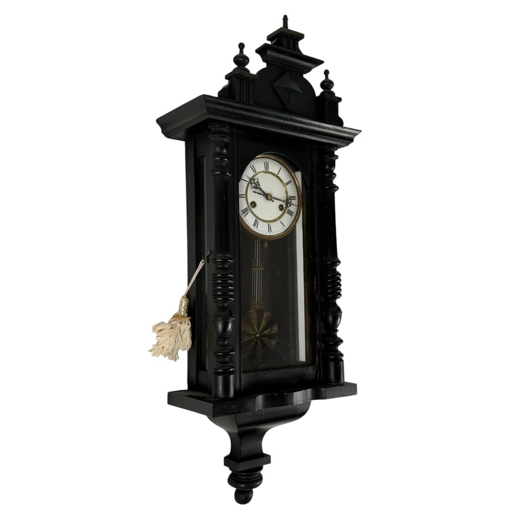 Ebonized Vienna Regulator Wall Clock - 2