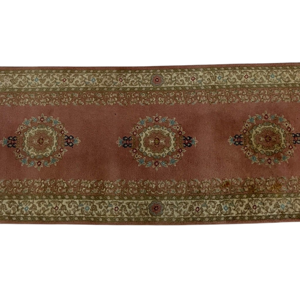 Pink Tabriz-Style Machine-Woven Runner - 3