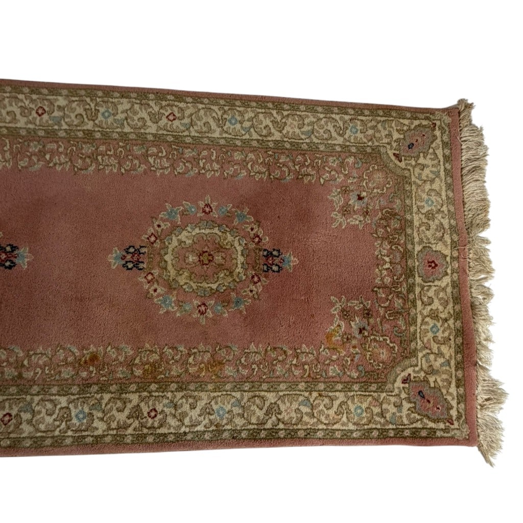 Pink Tabriz-Style Machine-Woven Runner - 4