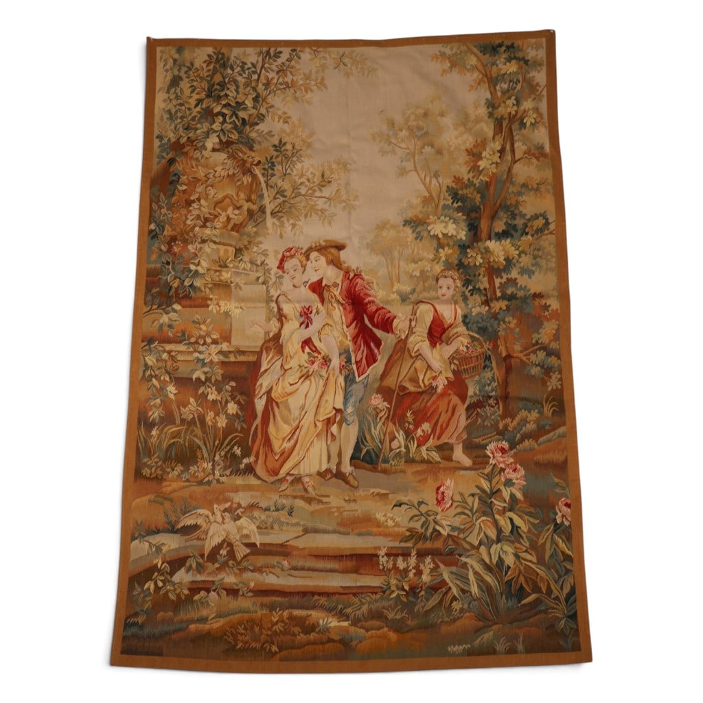 European Pastoral Courtship Tapestry (1 of 4)