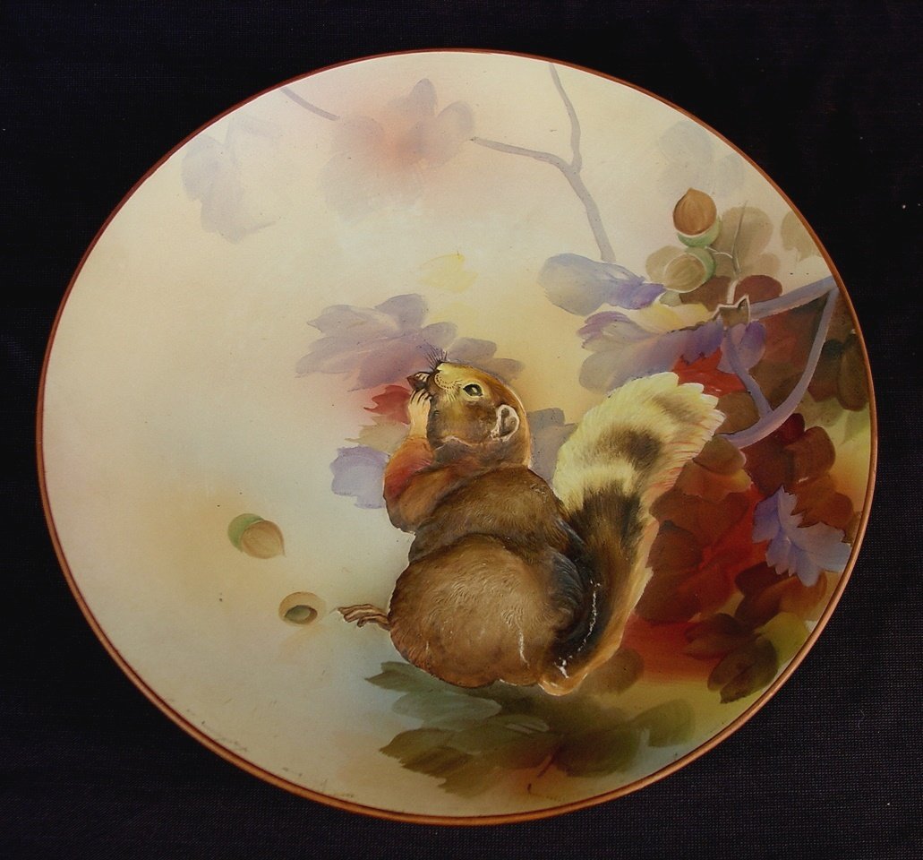 315: Blown out Nippon plate with green mark in mint: Blown out Nippon plate with green mark in mint condition, 11in. Dia.