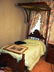 Half size bed, walnut Victorian with tester top, all
