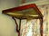 Half size bed, walnut Victorian with tester top, all - 2