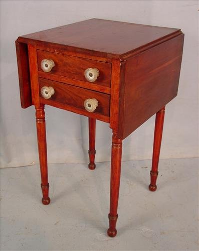 511: Early drop leaf empire table 28.5in tall, 18in: Early drop leaf empire table 28.5in tall, 18in wide, 18in