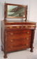 68: Mahogany empire chest with mirror with acanthus - 4