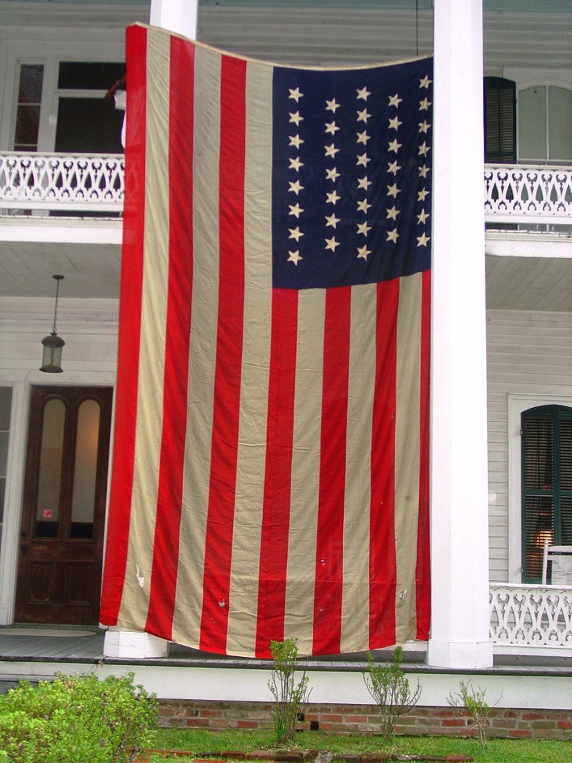38 Star Wool Handmade American battle flag: 38 Star Wool Handmade American battle flag