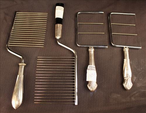 Sterling cheese and cake cutters: Sterling cheese and cake cutters, 4 pieces, 8 in. L.
