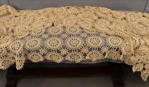 Handmade antique queen size bed coverlet: Handmade antique queen bed coverlet